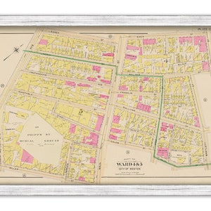 CHARLESTOWN, Boston, Massachusetts 1901 map, Plate 12 - RUTHERFORD Ave and MAIN Street