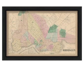 Map of BROOKLYN, NEW YORK  1873