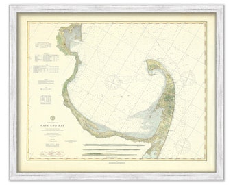 CAPE COD BAY, Massachusetts 1872 Nautical Chart