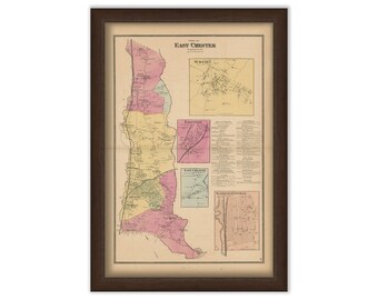 Town of EAST CHESTER, New York 1868 Map