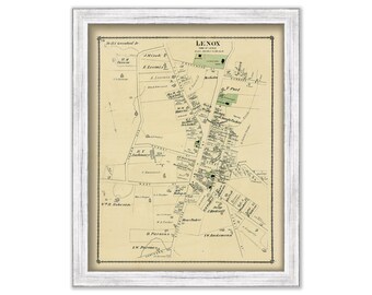 Village of LENOX, Massachusetts 1871 Map - Replica or Genuine ORIGINAL