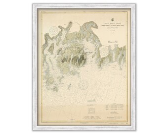 MOUNT DESERT ISLAND 1917 Nautical Chart