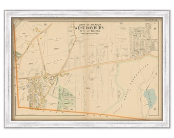 WEST ROXBURY, Massachusetts 1899 map, Plate 32 - Replica or Genuine ORIGINAL