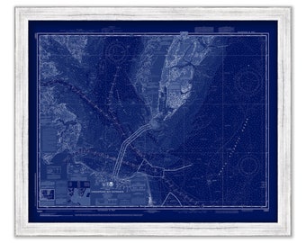 CHESAPEAKE BAY ENTRANCE, Maryland/Virginia  -   2021 Nautical Chart Blueprint