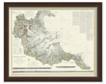 Boston Harbor 1872 - Nautical Chart