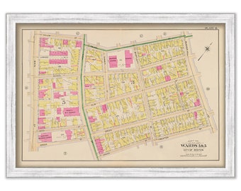 CHARLESTOWN, Boston, Massachusetts 1901 map, Plate 9 - HIGH and PEARL Street