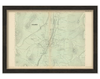 ADAMS, Massachusetts 1904 Map - Replica or Genuine Original