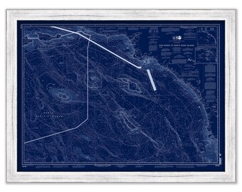 SAN DIEGO to Santa Rosa Island, California - 2013 Nautical Chart Blueprint