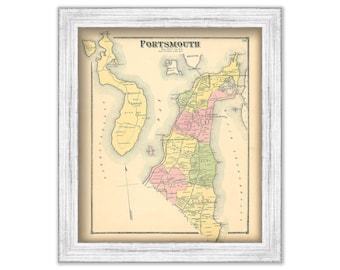 PORTSMOUTH, Rhode Island 1870 Map