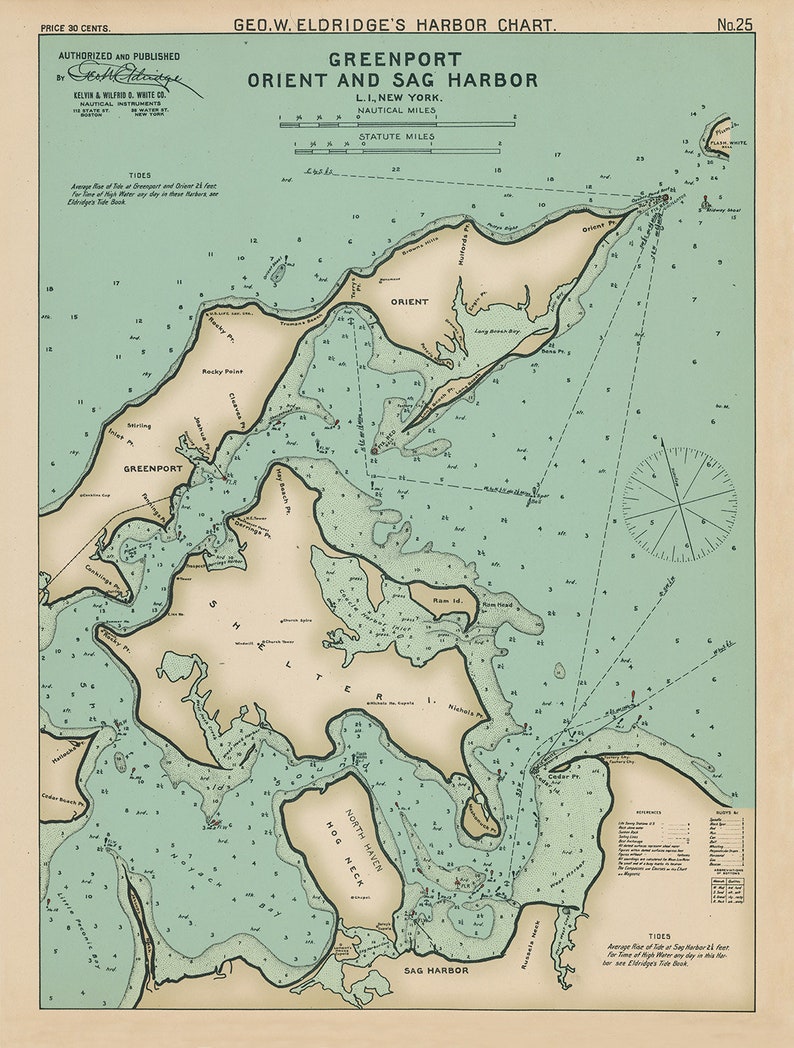 Shelter Island Sag Harbor Orient and Greenport Nautical Etsy