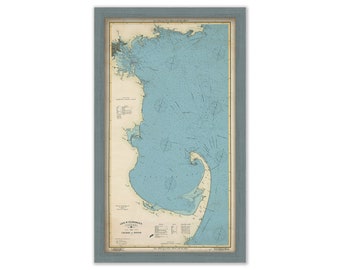 Cape Cod to Cape Ann - Nautical Chart - George W. Eldridge Chart D - 1902