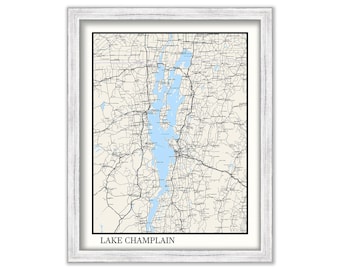 LAKE CHAMPLAIN, Vermont/New York - Map Poster