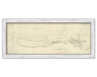 Scituate Harbor and North River, Massachusetts -   Chart published in 1852 of purposed canal