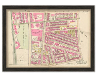 BOSTON 1902 Map, Plate 30, Lower Roxbury, Columbus Ave