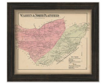 WARREN and NORTH PLAINFIELD, New Jersey 1873 - Replica or Genuine Original