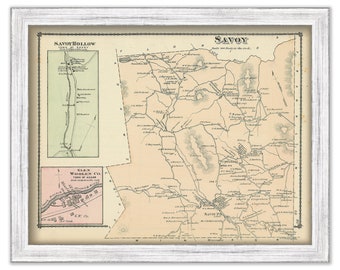 Town of Savoy, Massachusetts 1876 Map-Colored Reproduction