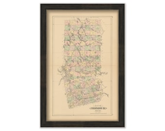 PISCATAQUIS County, Maine 1890 Map, Replica or GENUINE ORIGINAL