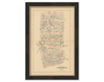 PISCATAQUIS County, Maine 1890 Map, Replica or GENUINE ORIGINAL