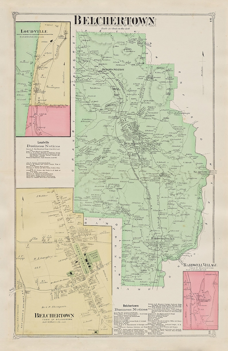 1873 Belchertown Map