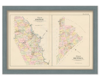 ASTON and BETHEL, Pennsylvania - 1892 Map