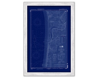 NEHALEM RIVER, Oregon  -  2012 Nautical Chart Blueprint