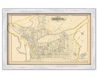 BRISTOL, Pennsylvania  - 1876 Map