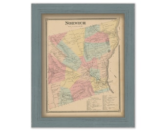 NORWICH, Windsor County, Vermont 1869 Map - Replica or Genuine ORIGINAL