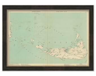 NANTUCKET, Massachusetts, 1904 Map/Chart - Replica or Genuine Original