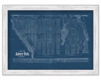 ASBURY PARK, New Jersey Blueprint Map