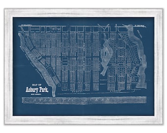 ASBURY PARK, New Jersey Blueprint Map