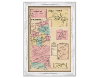 DICKINSON, Pennsylvania 1872 Map - Replica or Genuine ORIGINAL