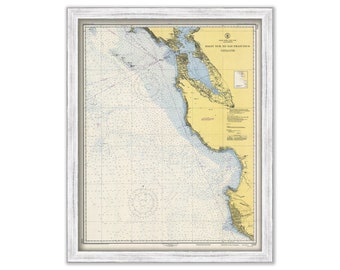 SAN FRANCISCO to Point Sur, California 1948 Nautical Chart