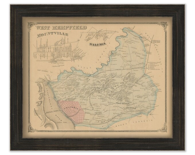 West Hempfield, Pennsylvania 1875 Map - Replica or GENUINE ORIGINAL