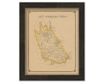 PEQUEA, Pennsylvania 1875 Map - Replica or GENUINE ORIGINAL