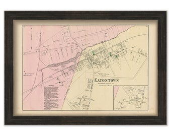 EATONTOWN, New Jersey 1873 Map - Replica or Genuine ORIGINAL