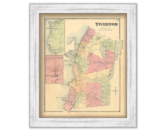 TIVERTON, Rhode Island 1870 Map