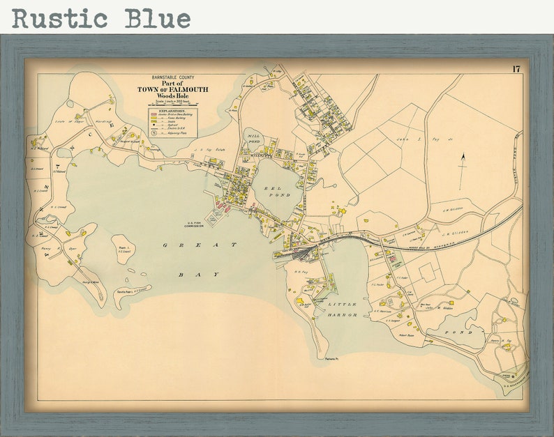 FALMOUTH Massachusetts 1910 WOODS HOLE