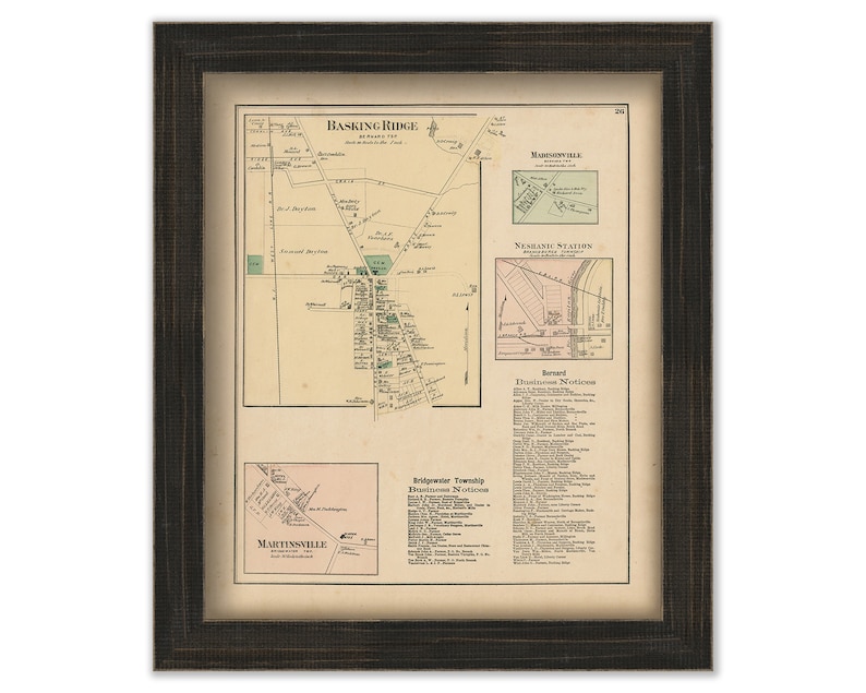 BASKING RIDGE, BERNARD Township, New Jersey 1873 - Replica or Genuine ...