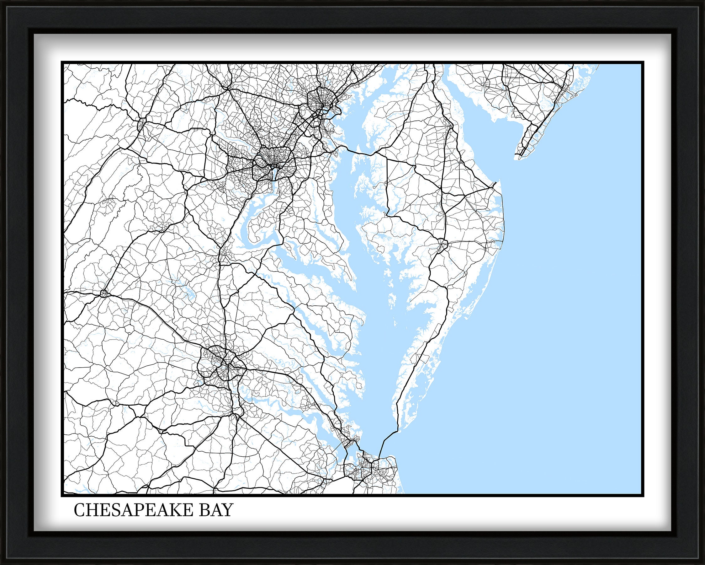 CHESAPEAKE BAY, Maryland/Virginia - Map Poster