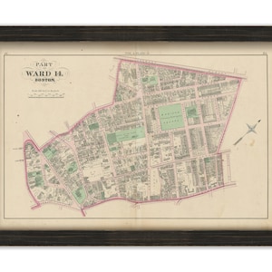 ROXBURY, Massachusetts 1873 Map, Vol. 2 Plate D - Replica or GENUINE ORIGINAL