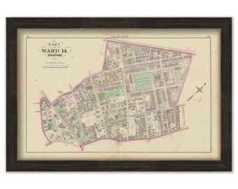 ROXBURY, Massachusetts 1873 Map, Vol. 2 Plate D - Replica or GENUINE ORIGINAL