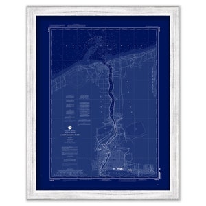 NIAGARA FALLS, New York - 2004 Nautical Chart Blueprint
