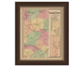 Town of YORKTOWN, New York 1868 Map