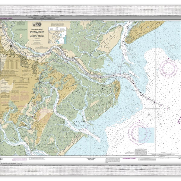 SAVANNAH RIVER, GEORGIA - 2015 Nautical Chart