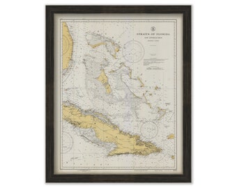 CUBA and the BAHAMAS  -   1933 Nautical Chart