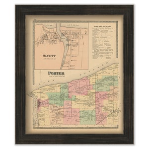 PORTER, New York 1875 Map, Replica or Genuine Original image 1