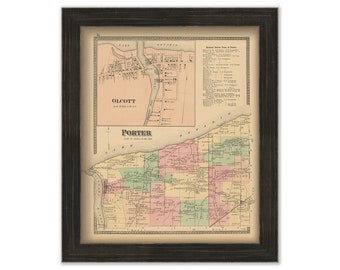 PORTER, New York 1875 Map, Replica or Genuine Original