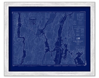 BOOTHBAY HARBOR and VICINITY, Maine - 2012 Nautical Chart Blueprint