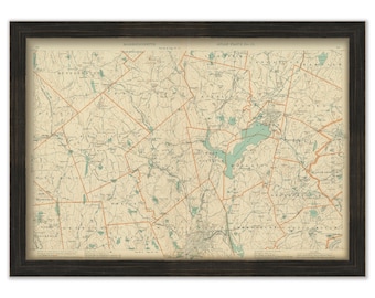 NORTHBOROUGH, BOYLSTON and RUTLAND, Massachusetts and the surrounding area, 1904 Map/Chart - Replica or Genuine Original