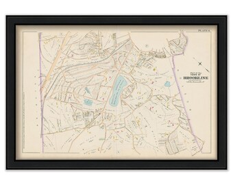 Brookline, Massachusetts 1888 Map